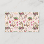 モダン赤面ティーパーティーブライダルワインラッフル エンクロージャーカード (裏面)