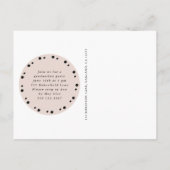 モダン赤面ドット写真卒業パーティー招待状 案内ポストカード (裏面)