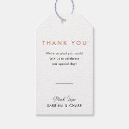 モダン赤面バラ結婚ズサンキューメッセージカード ギフトタグ