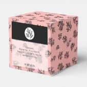 モダン赤面バラ葉ラインアートバスボムボックス フェイバーボックス (裏面サイド)