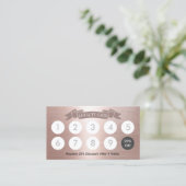 モダン赤面バラ金ゴールド美しいサロンロイヤリティ ロイヤリティカード (スタンド正面)