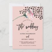 モダン赤面バラ（ブラック） | 結婚式招待状 招待状 (正面)