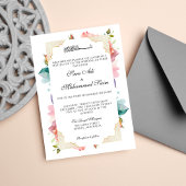 モダン赤面ピエレガントンクフローラニカームスリム 招待状