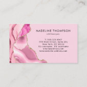 モダン赤面ピエレガントンク金ゴールドマーブルゲート 名刺 (裏面)