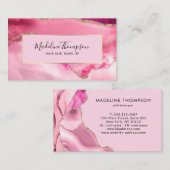 モダン赤面ピエレガントンク金ゴールドマーブルゲート 名刺 (正面/裏面)