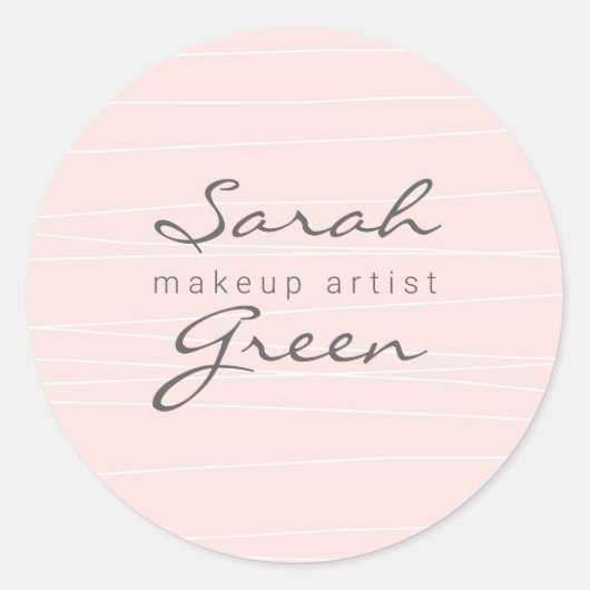 モダン赤面ピストライプンクエレガント ラウンドシール (正面)