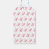 モダン赤面ピンクさくらんぼブロッサムフローラ誕生日 ギフトタグ (裏面)