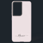 モダン赤面ピンクとスクリプト名前をカスタムする SAMSUNG GALAXY S21 ULTRAケース<br><div class="desc">パステルシンプル赤面ピンクに黒を打ちカジュアル込むスクリプトフォント内の名前をカスタムするタイポグラフィデザイン。ミニマリストに最適なトレンディー。トレンドは、任意の大事な行事の贈り物またはアクセサリーに相当する。世界の旅行、職人の伝統、アートやファッションのトレンドに情熱を注ぐ先見性のある表面パターンアーティスト、プロダクトデザイナー、起業家であるデブラ・バレンシアはポップ・アートの、カリフォルニアのスタイルを独自のブランドとして確立している。彼女のカラフルのシックな製品はライセンスライフスタイル市場で見られ、スタイル、ファッション、女性らしさを愛する女性に訴える。このブランドは、ギフト、文房具、工芸品、織物、家庭用品、ファッションアクセサリー、美しいの50以上のメーカーにライセンスを取得している。Debraの製品、クラス、およびデザインサービスの詳細については、www.debravalencia.comを参照連絡してください。</div>