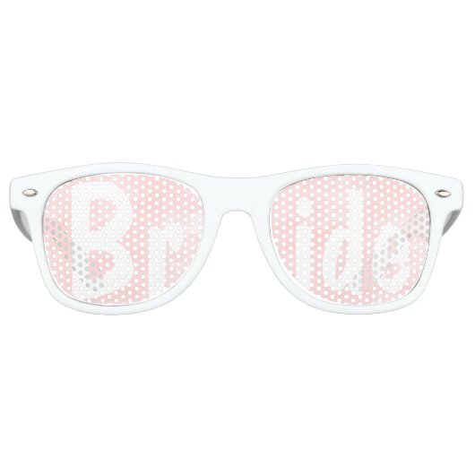 モダン赤面ピンクのウォーター結婚カラーの花嫁 レトロサングラス (正面)