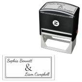 モダン赤面ピンクのコレクション新郎新婦の名前 セルフインキングスタンプ (インサイチュ)