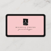 モダン赤面ピンクのファッションスタイリストの個人購買者 名刺 (正面)