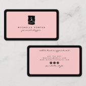 モダン赤面ピンクのファッションスタイリストの個人購買者 名刺 (正面/裏面)