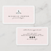 モダン赤面ピンクのファッションスタイリストの個人購買者 名刺 (正面/裏面)