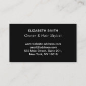 モダン赤面ピンクのメイクアップヘアプロフェッショナル 名刺 (裏面)