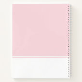 モダン赤面ピンクのロゴビジネスのプロモーション ノートブック (裏面)