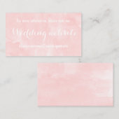 モダン赤面ピンクの水の色結婚のウェブサイト エンクロージャーカード (正面/裏面)