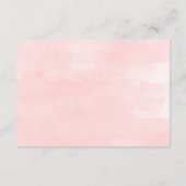 モダン赤面ピンクの水彩結婚式 エンクロージャーカード (裏面)