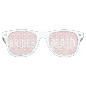 モダン赤面ピンクの水色ブライデスメイド レトロサングラス (正面)