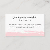 モダン赤面ピンクの筆跡ホワイトミニマル主義者 名刺 (裏面)
