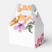 モダン赤面ピンクの野の花#4ブライダルシャワー フェイバーボックス (裏面サイド)