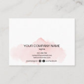 モダン赤面ピンクアフターケアカードまつげ延長 名刺 (裏面)