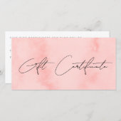 モダン赤面ピンクウォーターカラーメイクアップ&ヘア (正面/裏面)