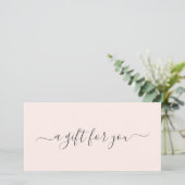 モダン赤面ピンクエレガントギフト券 (スタンド正面)