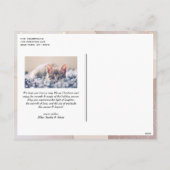 モダン赤面ピンクグリッターシーズンの挨拶の写真 シーズンポストカード (裏面)