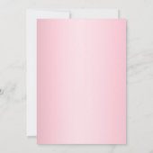 モダン赤面ピンクグリッタースパークルバルーン誕生日 招待状 (裏面)