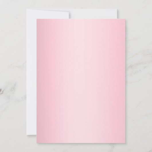 モダン赤面ピンクグリッタースパークルバルーン誕生日 招待状 (裏面)