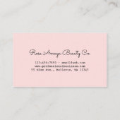 モダン赤面ピンクサンキュー 名刺 (裏面)