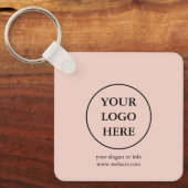 モダン赤面ピンクザロゴビジネス企業の キーホルダー (正面)
