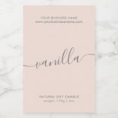 モダン赤面ピンクスクリプトキャンドルプロダクトラベル フードラベル (シングルラベル)