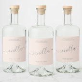 モダン赤面ピンクスクリプトキャンドルプロダクトラベル リキュールボトルラベル (ボトル)