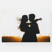 モダン赤面ピンクセージフローラウォーター結婚カラー ゲストブック (裏面)