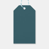 モダン赤面ピンクティール（緑がかった色）ハッピーバースデーギフトラベル ギフトタグ (裏面)