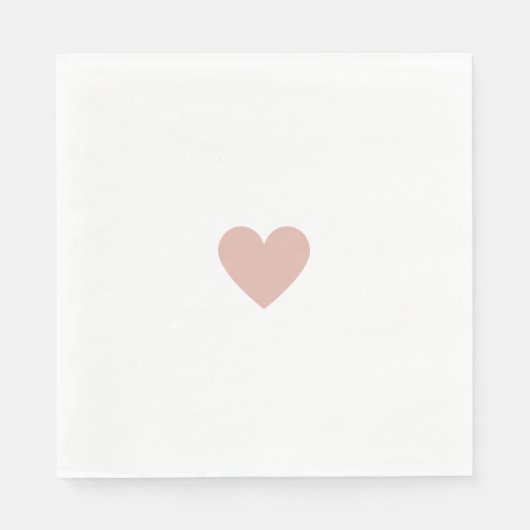 モダン赤面ピンクハートエレガントラブシックカスタム スタンダードランチョンナプキン (正面)