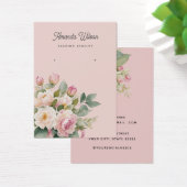 モダン赤面ピンクフローライヤリング表示カード (デスク)