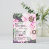 モダン赤面ピンクフローラ結婚- カスタムCOLORS (スタンド正面)