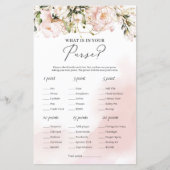 モダン赤面ピンクフローラ財布の中の何 (正面)