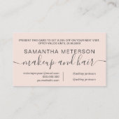 モダン赤面ピンクプロフェッショナルタイポグラフィ 割引カード (裏面)