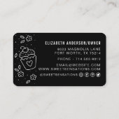 モダン赤面ピンクベーカリーケータリングシェフ 名刺 (裏面)