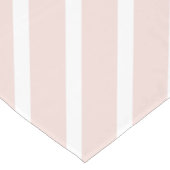 モダン赤面ピンクホワイト斜めストライプ可愛い ショートテーブルランナー (コーナー)