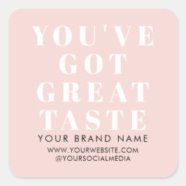 モダン赤面ピンクボックス包装ラベル スクエアシール