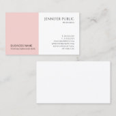 モダン赤面ピンクミニマルエレガントリストカンパニー 名刺 (正面/裏面)