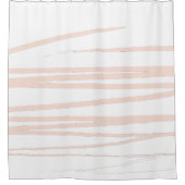 モダン赤面ピンクラインズ抽象芸術アート シャワーカーテン (正面)