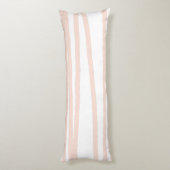 モダン赤面ピンクラインズ抽象芸術アート ボディピロー (裏面 (縦))