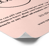 モダン赤面ピンクロゴ文字販売促進事業 ポスター (角)