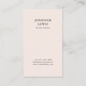 モダン赤面ピンク写真ソーシャルメディア 名刺 (裏面)