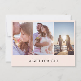 モダン赤面ピンク写真贈答証